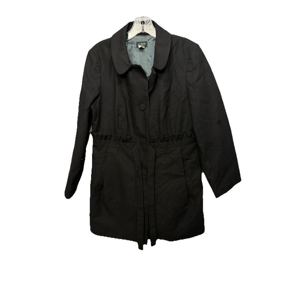 J Crew Peacoat Size 12 Black Cotton Style